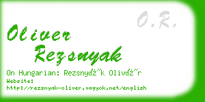 oliver rezsnyak business card